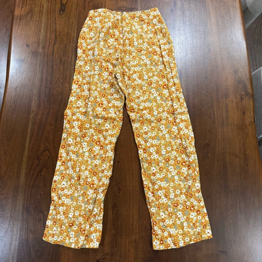 Reformation Ronan Linen Floral Wide Leg Pants Size 0